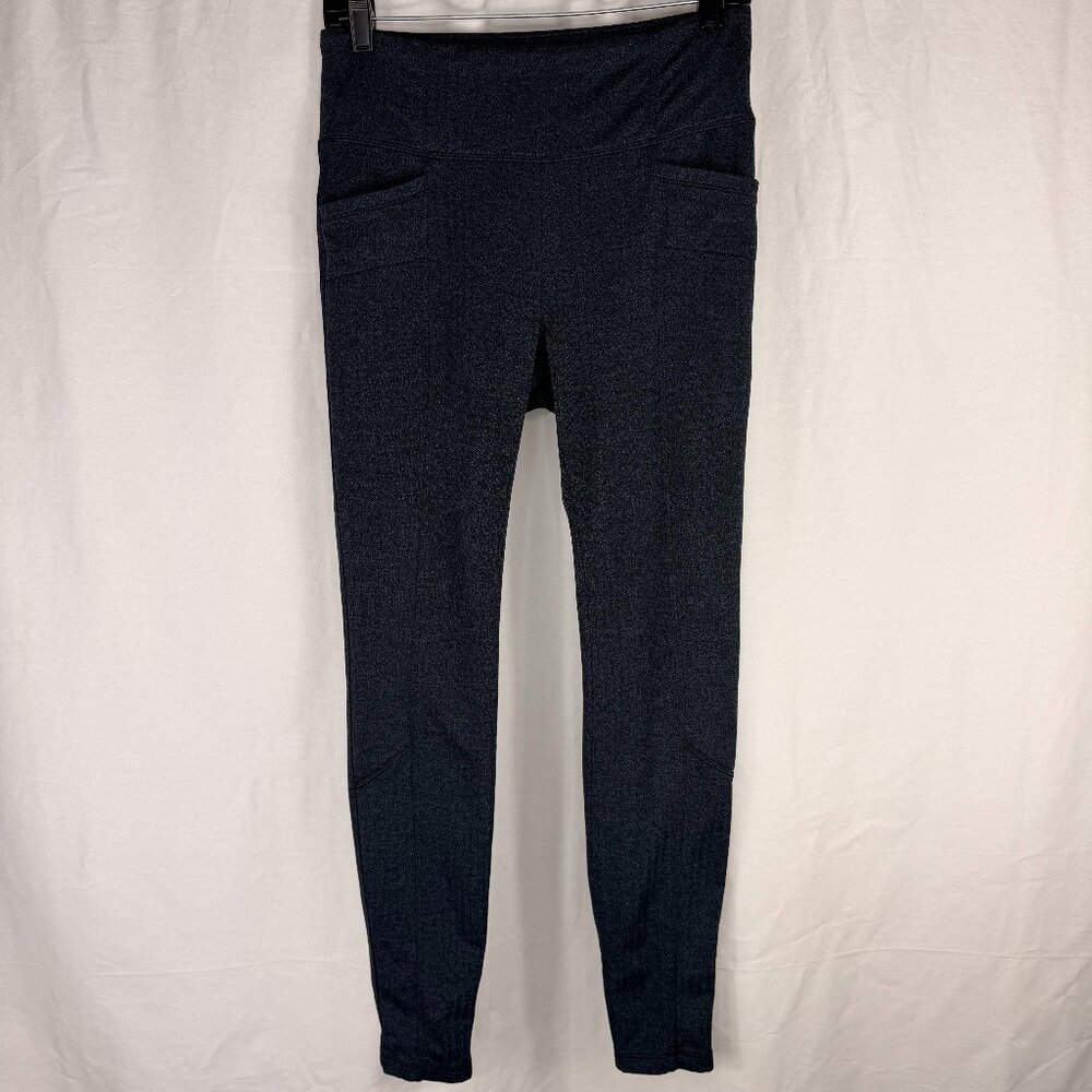 Athleta Women's Casual Legging | Navy & Black Herringbone | Medium | 27" Inseam